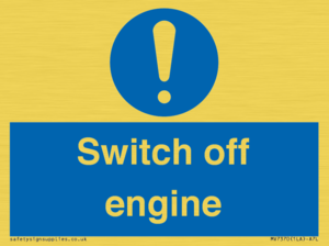 Switch off engine